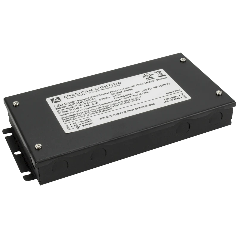 Adaptive Driver with Enclosed Leads and Knockouts 60 Watts 24V DC