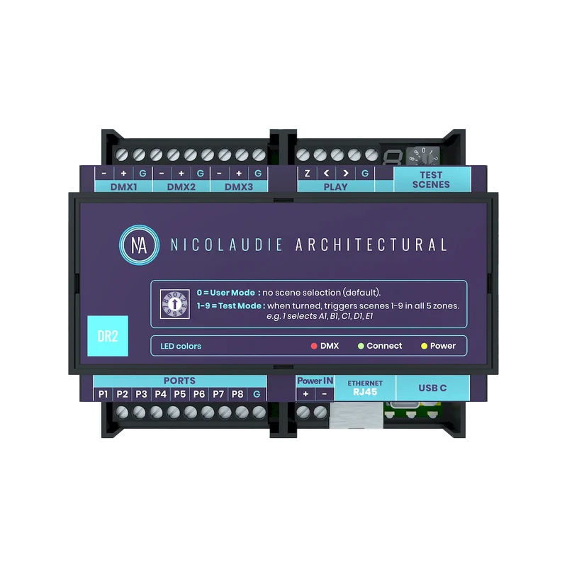 1024ch, Cloud, USB, Ethernet, 8 ports, 99 scenes, 5 zones