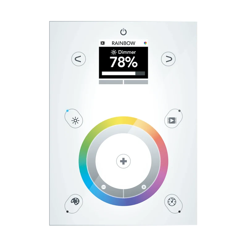 DE3 1024ch, Glass, USB, Ethernet, Color Screen, 500 Scenes, 10 Zones. WD1 White Finish