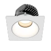 ChromaDMX 4in DMX RGB+TW Downlight, Square Trim, White Finish