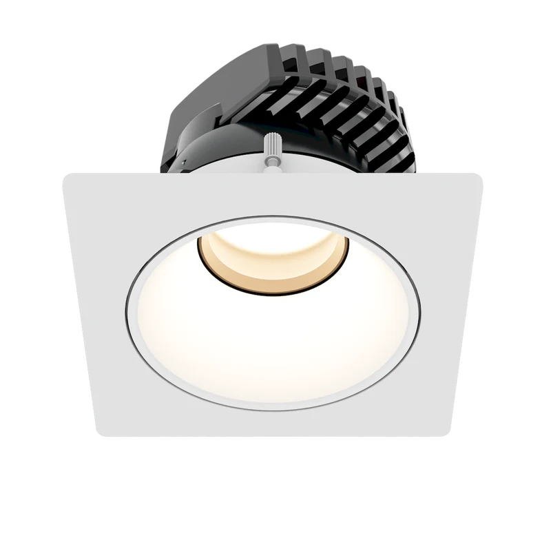 ChromaDMX 4in DMX RGB+TW Downlight, Square Trim, White Finish