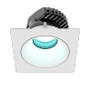 ChromaDMX 4in DMX RGB+TW Downlight, Square Trim, White Finish
