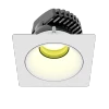 ChromaDMX 4in DMX RGB+TW Downlight, Square Trim, White Finish