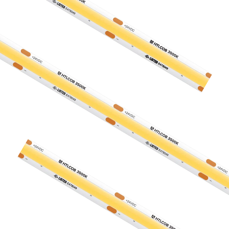 High Output COB Tape Light IP54 3500K 16.4Ft